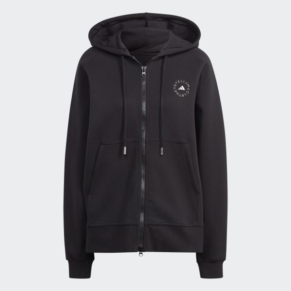Nero Felpa con cappuccio adidas by Stella McCartney Full Zip