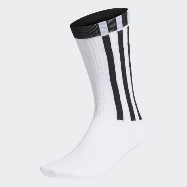 adidas 3-Stripes Essentials Crew Socks 1 Pair - White | adidas Malaysia