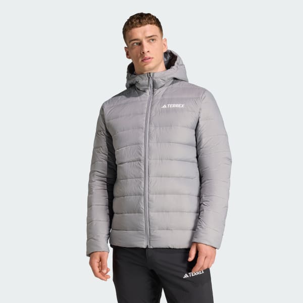 grijs Terrex Multi Essentials CLIMAWARM Light Down Hooded Jacket