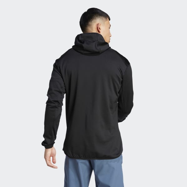 Zwart TERREX XPERIOR LIGHT FLEECE CAPUCHONJACK