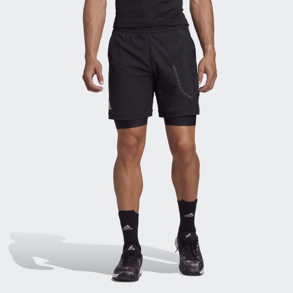 adidas Tennis Series 2-in-1 Shorts - Black | Men's Tennis | adidas