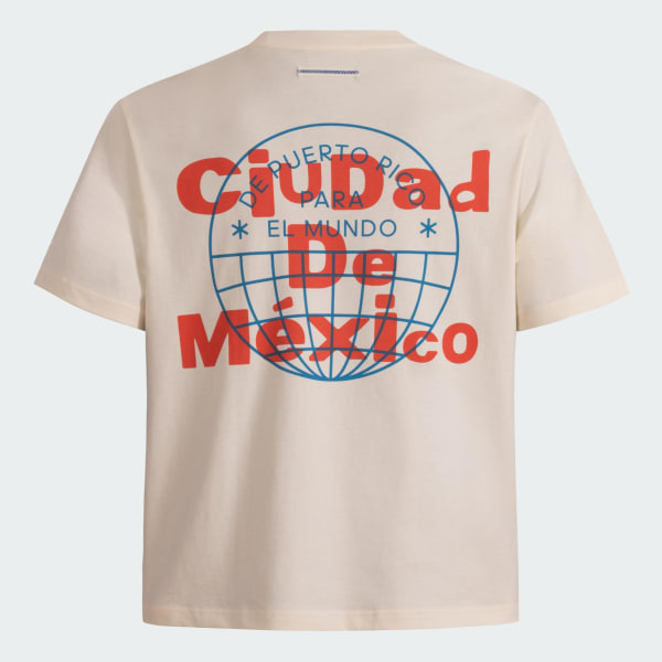 Blanco Playera adidas PARA BAD BUNNY CDMX