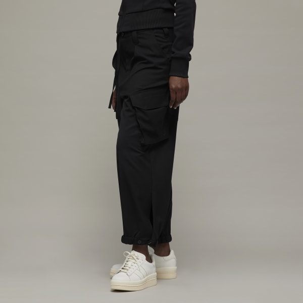 Svart Y-3 Classic Refined Wool Stretch Cargo Pants
