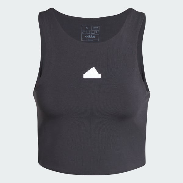 Black City Escape Crop Tank Top