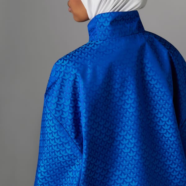 Blau adicolor 70s Half-Zip Monogram Windbreaker