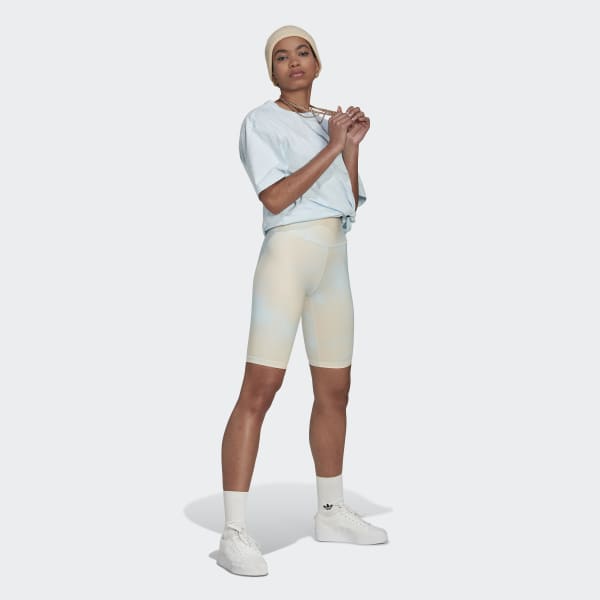 Bleu Legging de cyclisme à imprimé intégral DE309