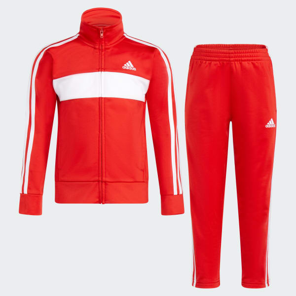 adidas Two-Piece Essential Tricot Jacket Set - Red | Kids' Training ...