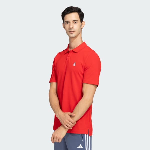 Red Cttn Poly Polo