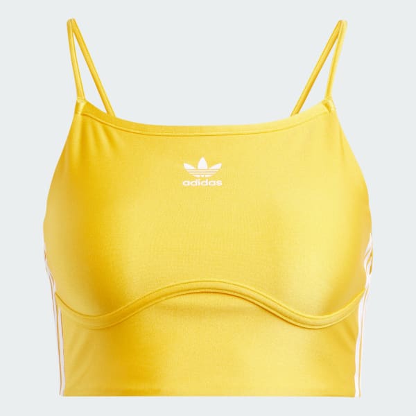 Yellow 3-Stripes Bra Top