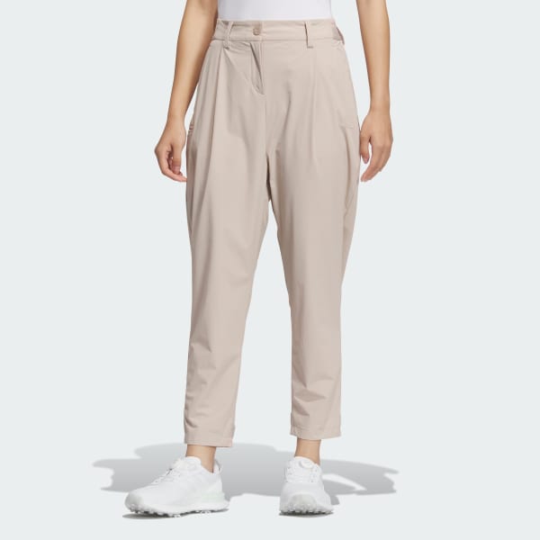 Brown Lightweight Stretch Cargo Ankle Pants