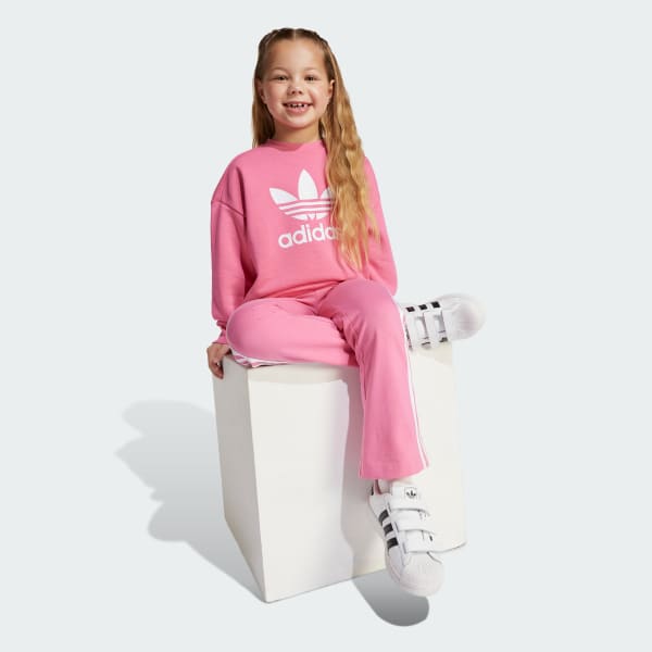 Rose Ensemble legging évasé sweat-shirt ras-du-cou ample Enfants
