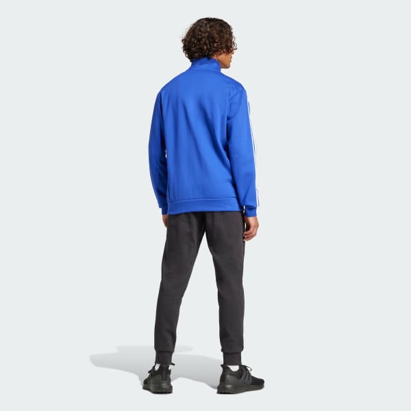 Blauw Basic 3-Stripes Fleece Trainingspak