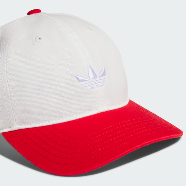 White Relaxed Trefoil Strapback Hat