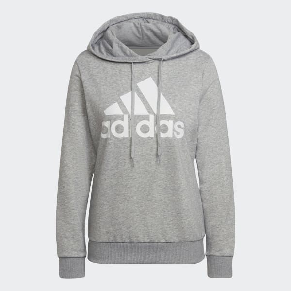Gris buzo con capucha Essentials Logo Holgado