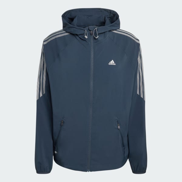 Blu Giacca Striped Regular Windrunner