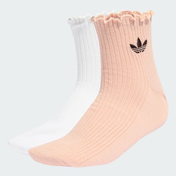 Roze RUFFLE KORTE SOKKEN