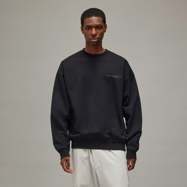 Black Y-3 Logo Crew Sweatshirt