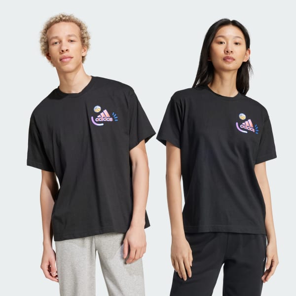 Svart Berlin Smiley T-skjorte (unisex)