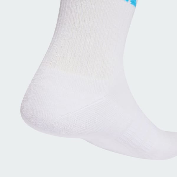 White 쿠션 스포츠웨어 크루 양말 3켤레 팩