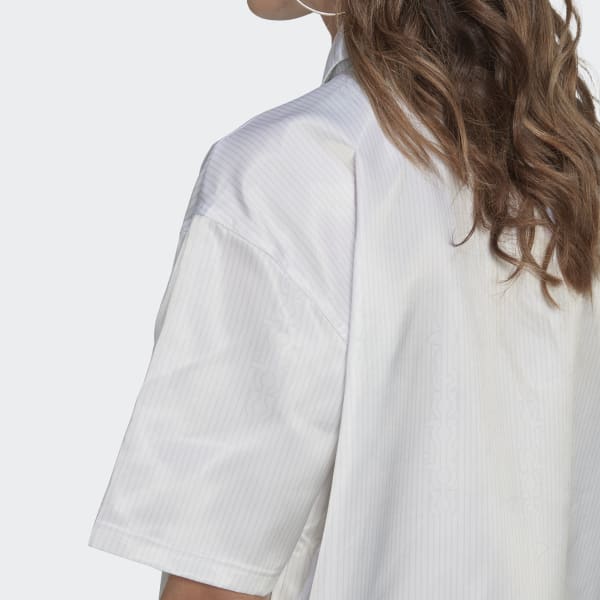 Branco Camisa Loose Allover-Print CS948