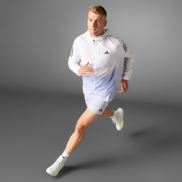 สีขาว เสื้อแจ็คเก็ตคัลเลอร์บล็อค Own the Run