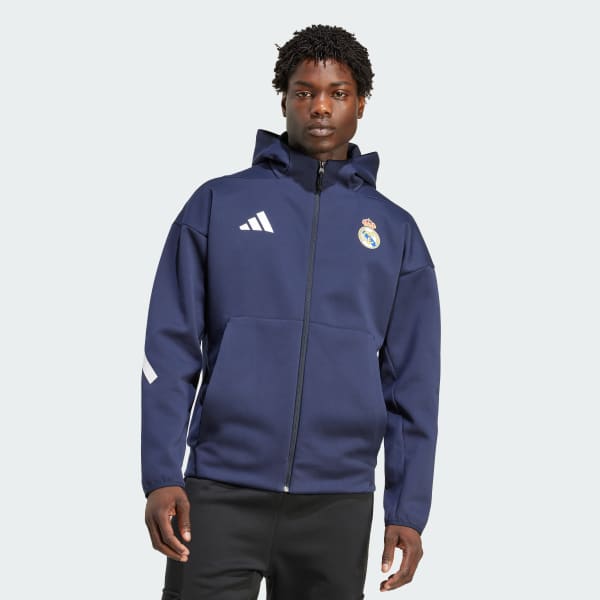 adidas Real Madrid ADIDAS Z.N.E. Anthem Jacket - Blue | Free
