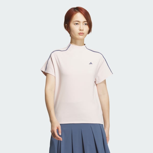 adidas Loose Fit Boat Neck Short Sleeve Shirt Pink adidas