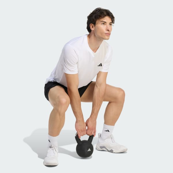 Beyaz WORKOUT ESSENTIALS BASE TİŞÖRT