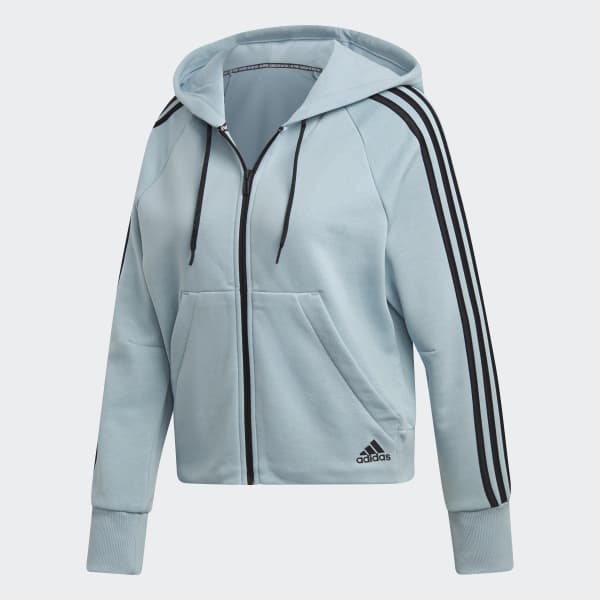 Must Haves 3 Streifen French Terry Kapuzenjacke Must Haves 3 Streifen French Terry Kapuzenjacke