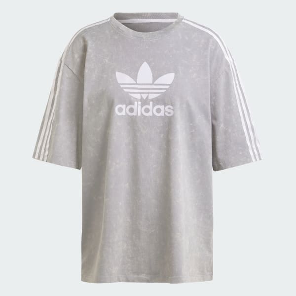 Grey Washed-Out Boyfriend-Fit Tee