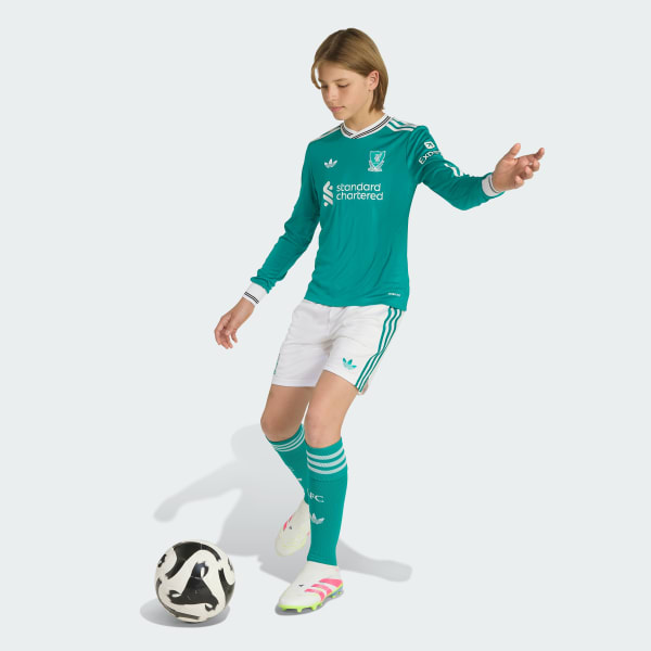 Vert Maillot third manches longues Liverpool FC 25/26 Enfants