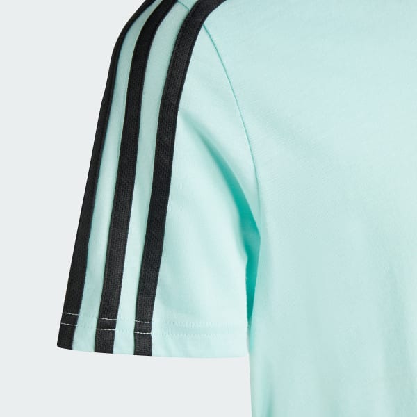 Turquesa Camiseta Algodão Essentials 3-Stripes