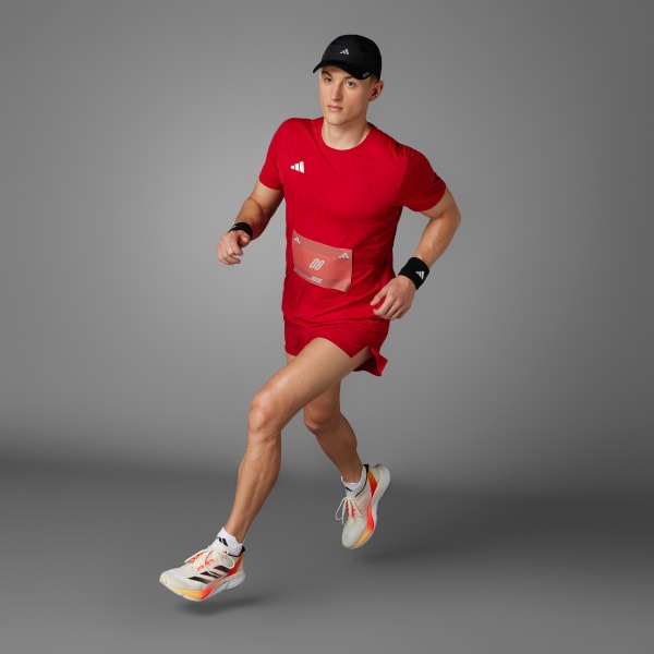 Rojo Playera de Running Adizero Essentials