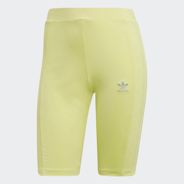 yellow adidas biker shorts
