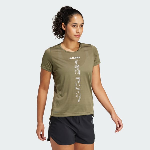 Verde Polera de Trail Running Terrex Agravic