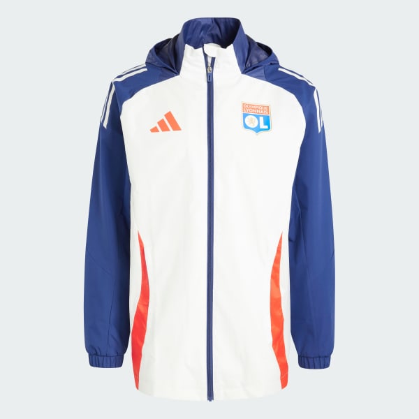 Λευκό Olympique Lyonnais Tiro 24 All-Weather Jacket