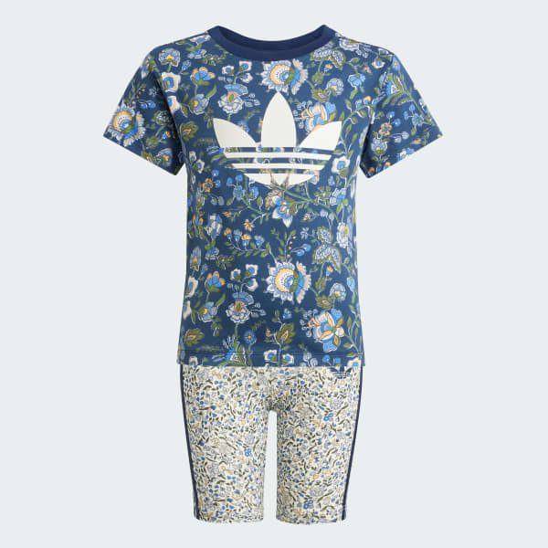 modrá Souprava adidas Originals x Liberty London Short Tee Kids