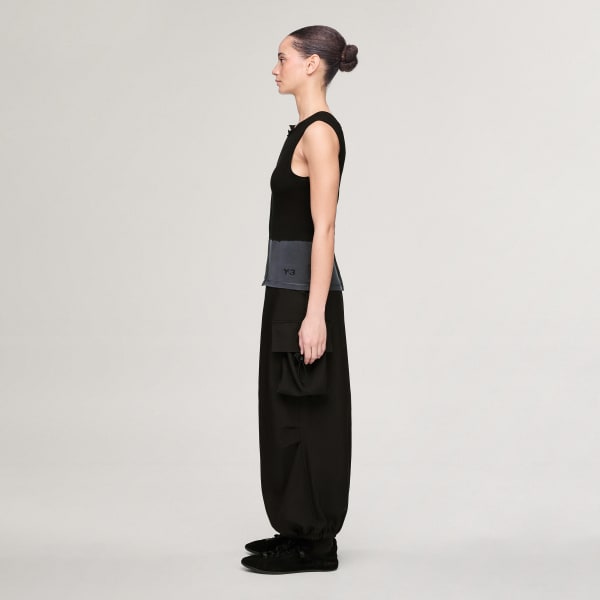 Black W KNIT DD TANK