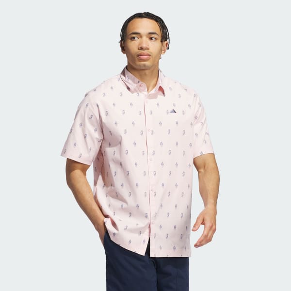 adidas Go to Resort Button Down Polo Shirt Pink adidas Philippines