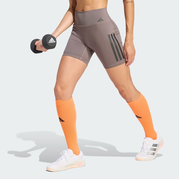 Optime Workout 3-Stripes Short Tights