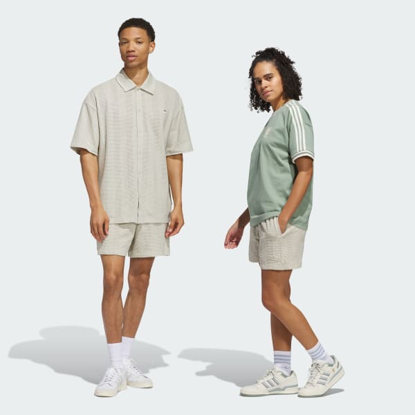 Beige Shorts Summer Knit Shorts (Unisex)