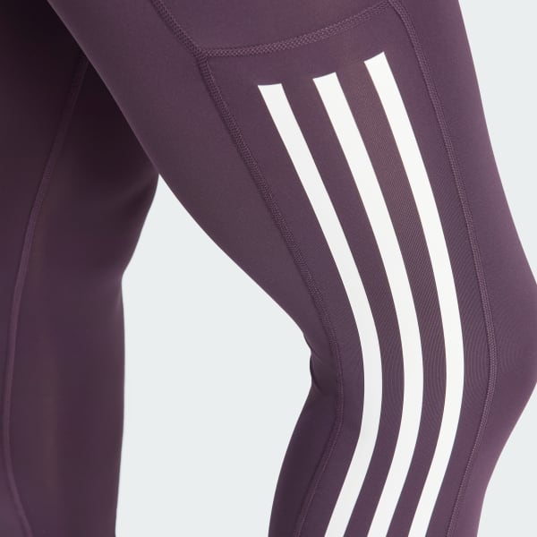 adidas Optime 3-Stripes Full-Length Leggings - Purple | Women's Training |  adidas US