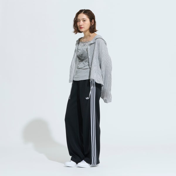 ブラック アディカラー ファイアーバード ニット トラックパンツ