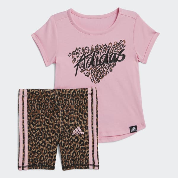 Pink leopard bike shorts clearance
