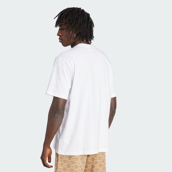White Monogram Loose Tee