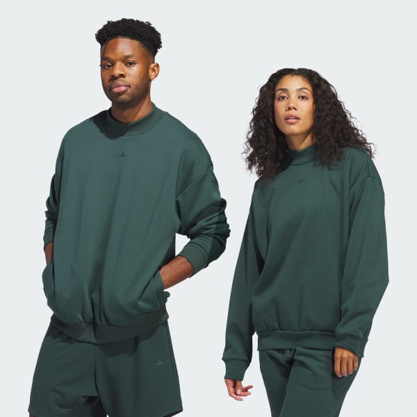 Verde Buzo adidas Basketball 001_ Cuello Redondo