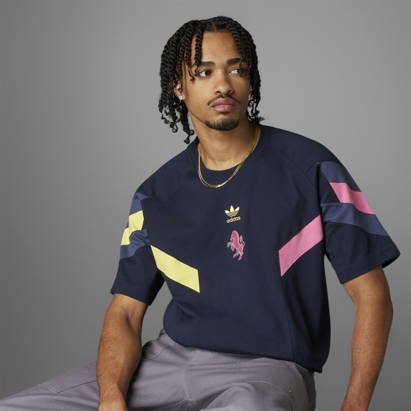 Adidasアディダス ユベントス サッカーTシャツ 半袖 関税送料込 アディダス ユベントス オリジナルス 半袖Tシャツ - ブルー