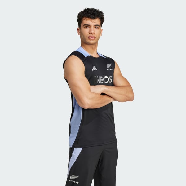 Noir T-shirt de rugby sans manches All Blacks AEROREADY
