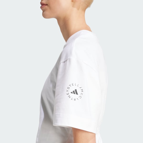 adidas by Stella McCartney Sportswear Curved Hem T-Shirt - White 