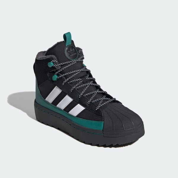 Black Superstar Winter Trek Shoes Kids